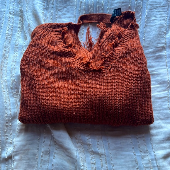 Burnt Orange Fall Sweater - Picture 2 of 4